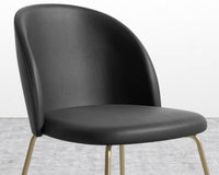 Iris Chair - Microfiber - Trento Jet Black - Brass Base