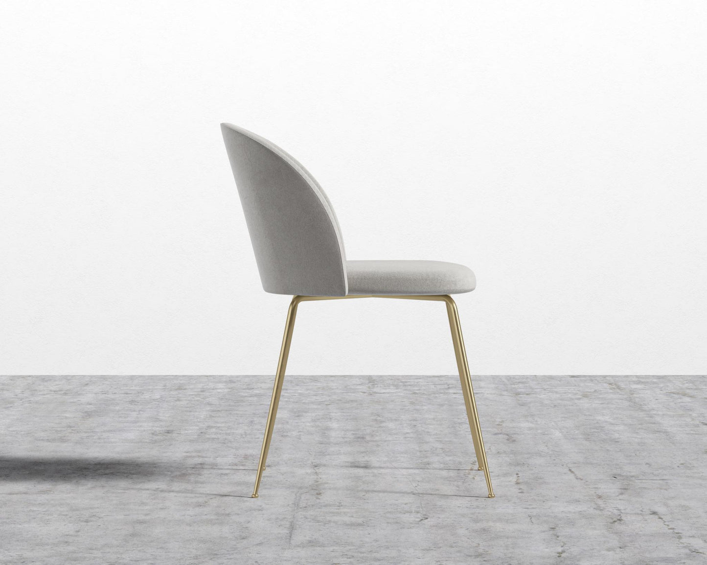 Iris Chair - Venice Vegan Suede - Chiffon - Brass Base