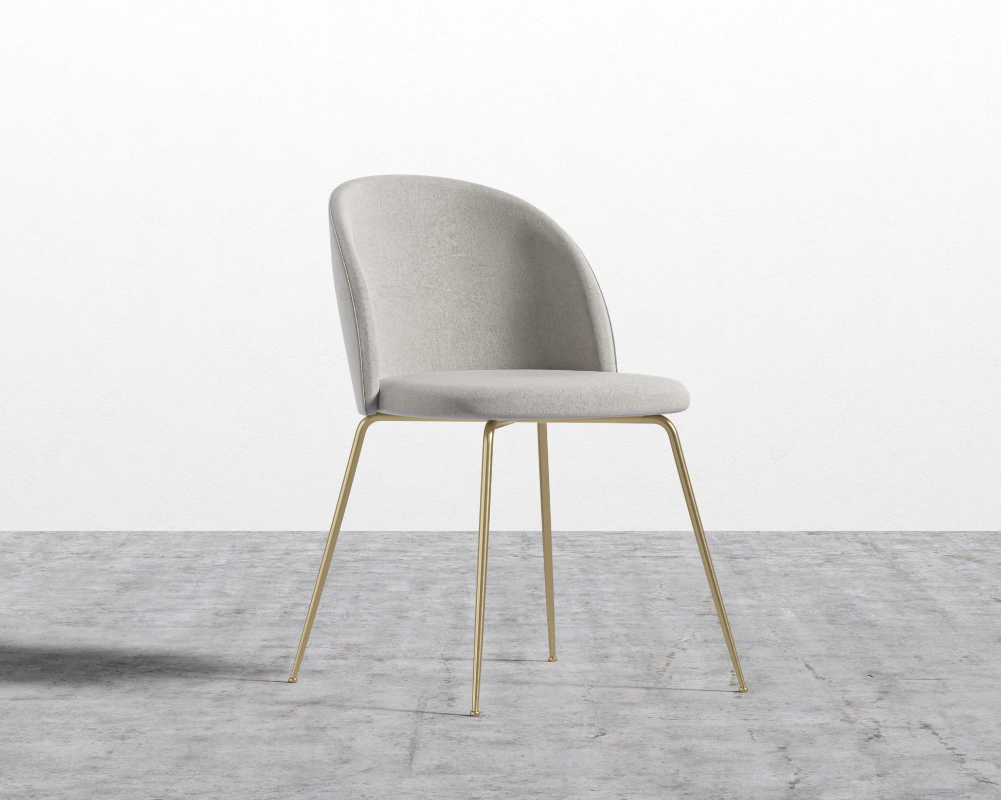 Iris Chair - Venice Vegan Suede - Chiffon - Brass Base
