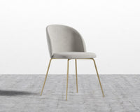 Iris Chair - Venice Vegan Suede - Chiffon - Brass Base