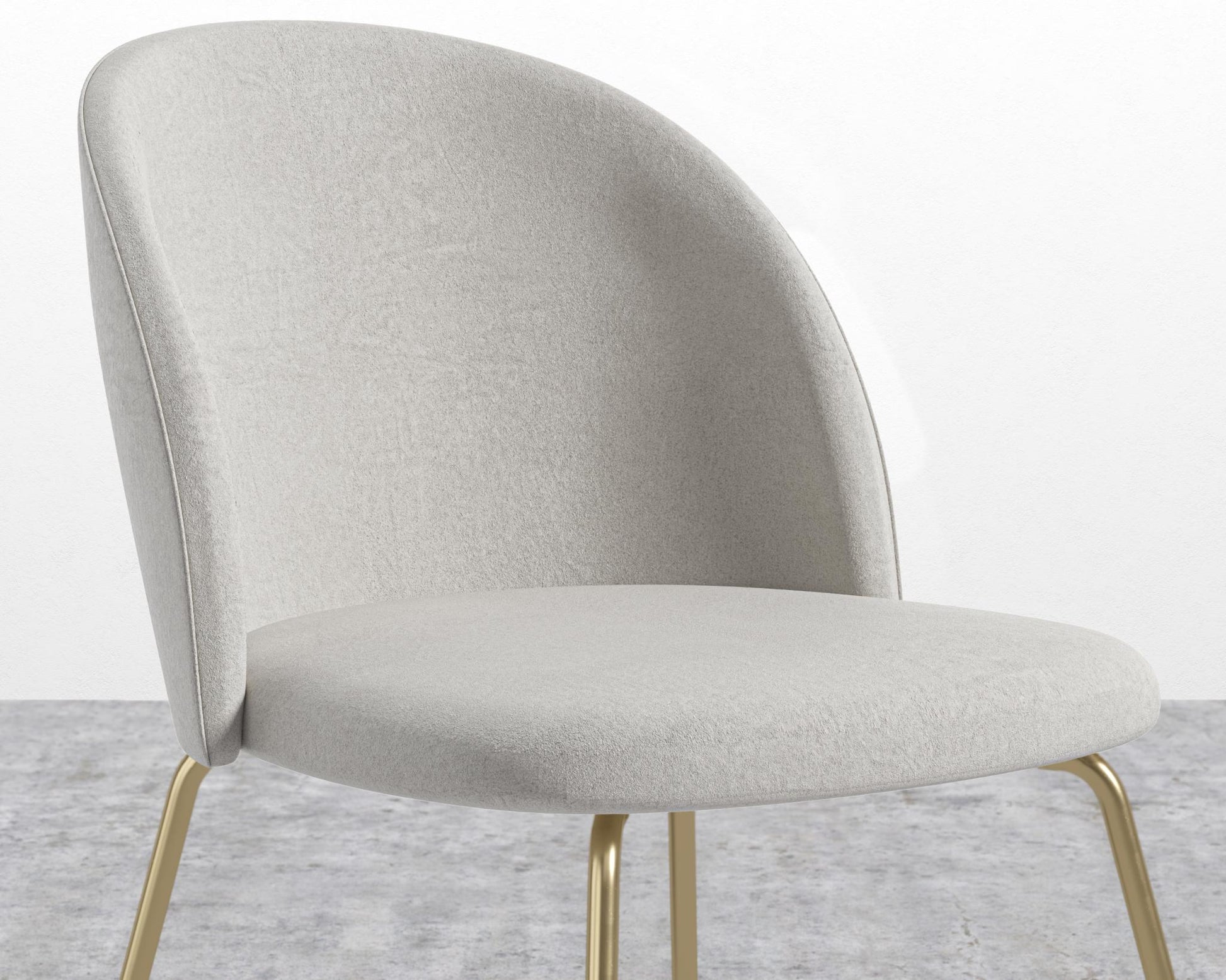Iris Chair - Venice Vegan Suede - Chiffon - Brass Base