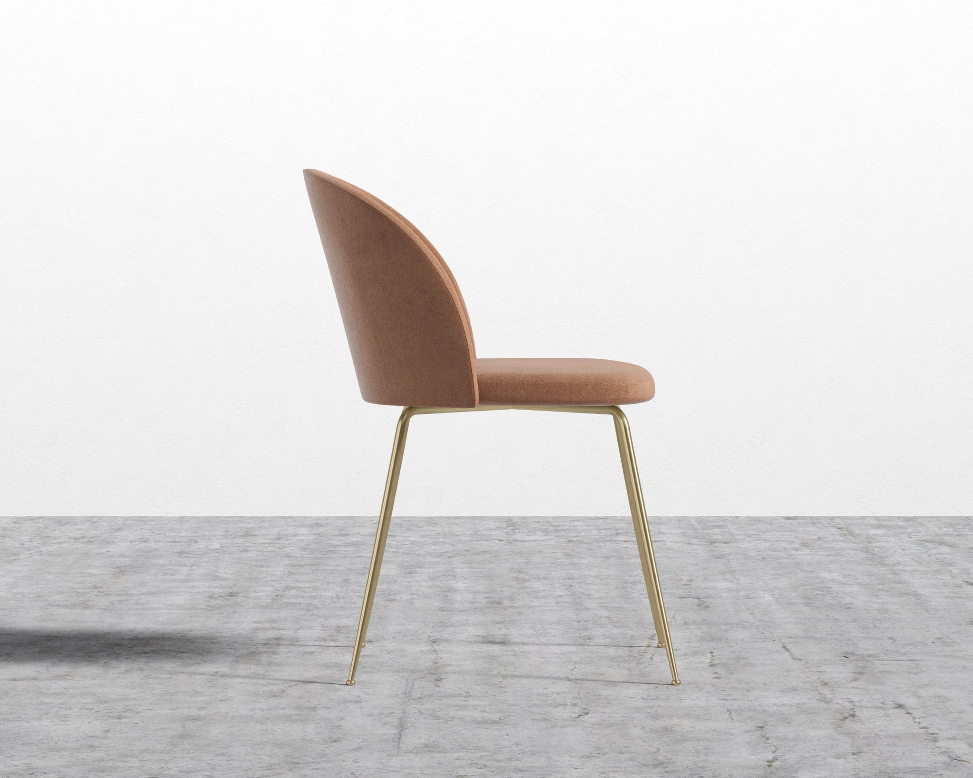 Iris Chair - Venice Vegan Suede - Cider - Brass Base