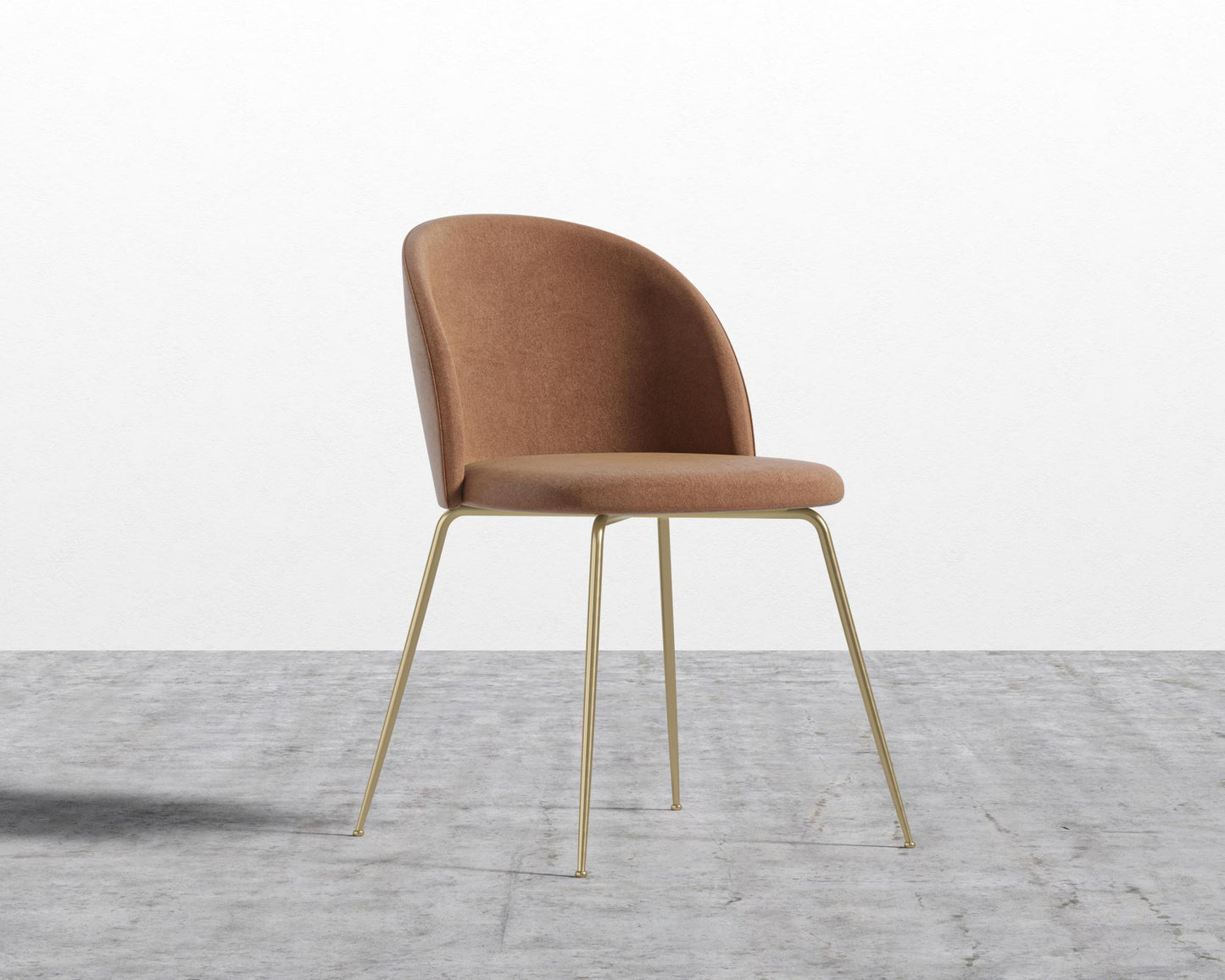 Iris Chair - Venice Vegan Suede - Cider - Brass Base
