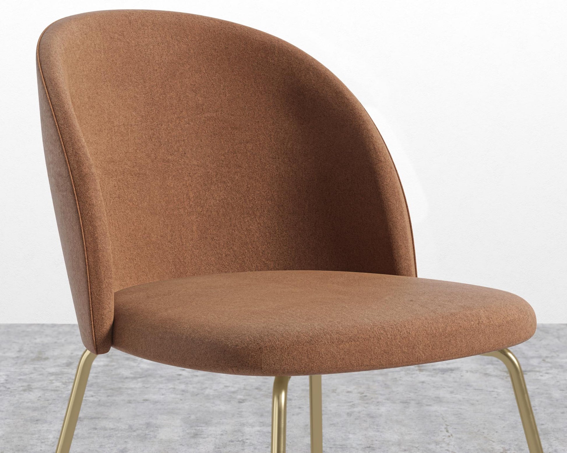 Iris Chair - Venice Vegan Suede - Cider - Brass Base