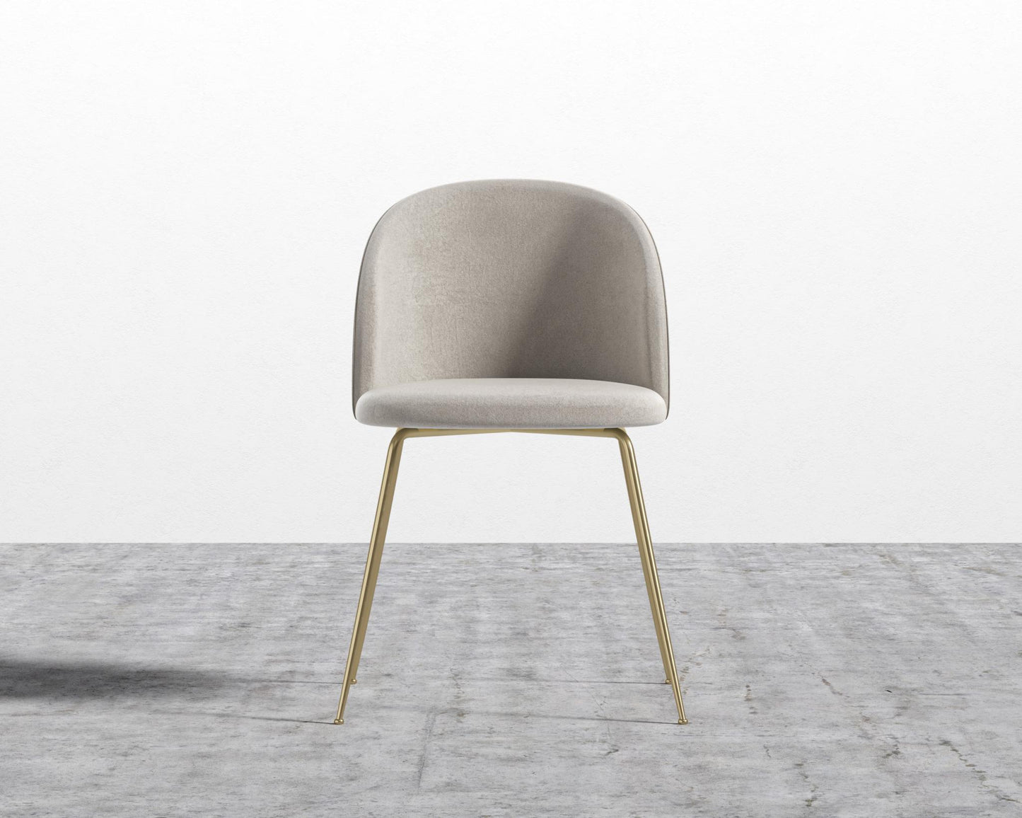Iris Chair - Venice Vegan Suede - Latte - Brass Base