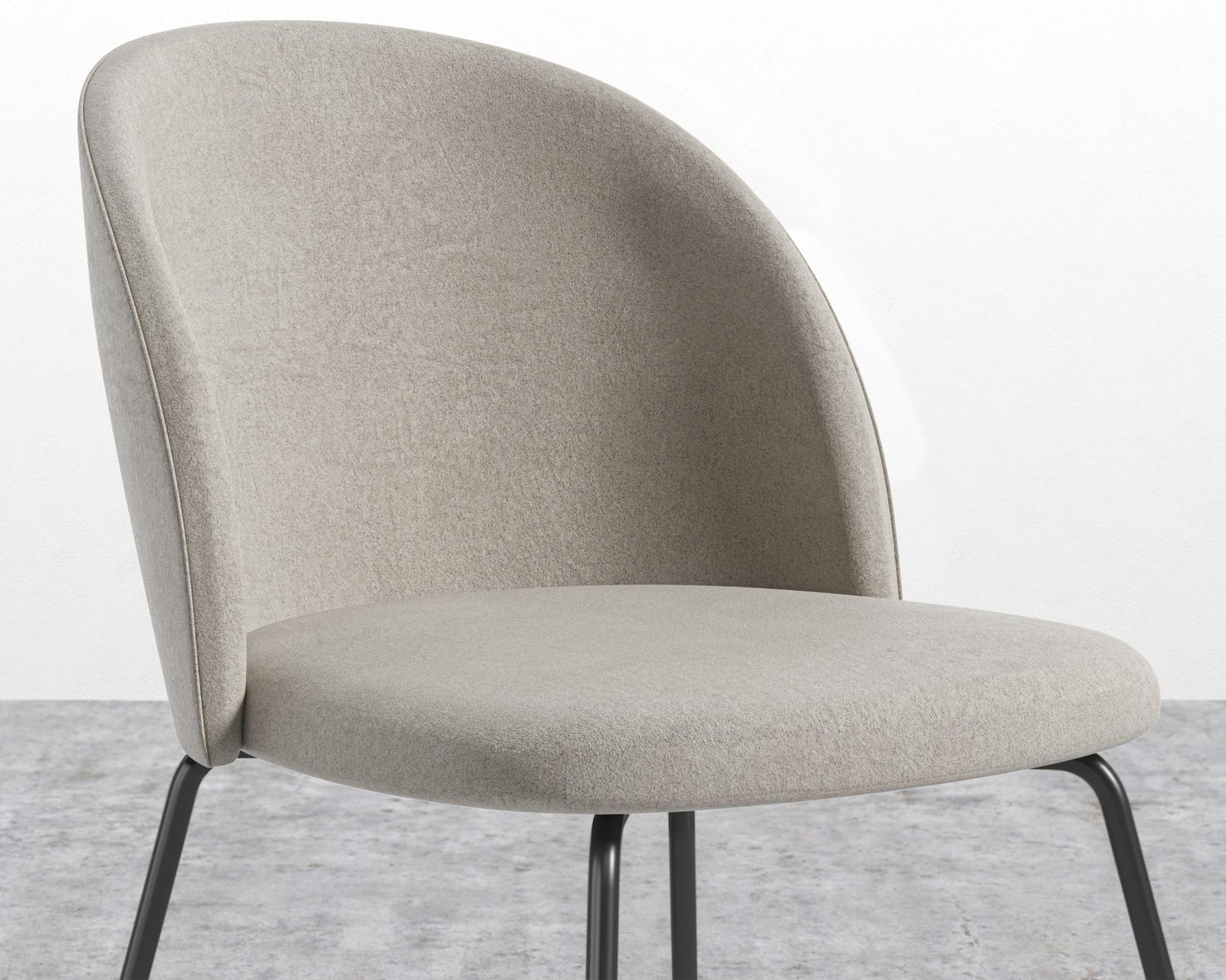 Iris Chair - Venice Vegan Suede - Latte - Black Base