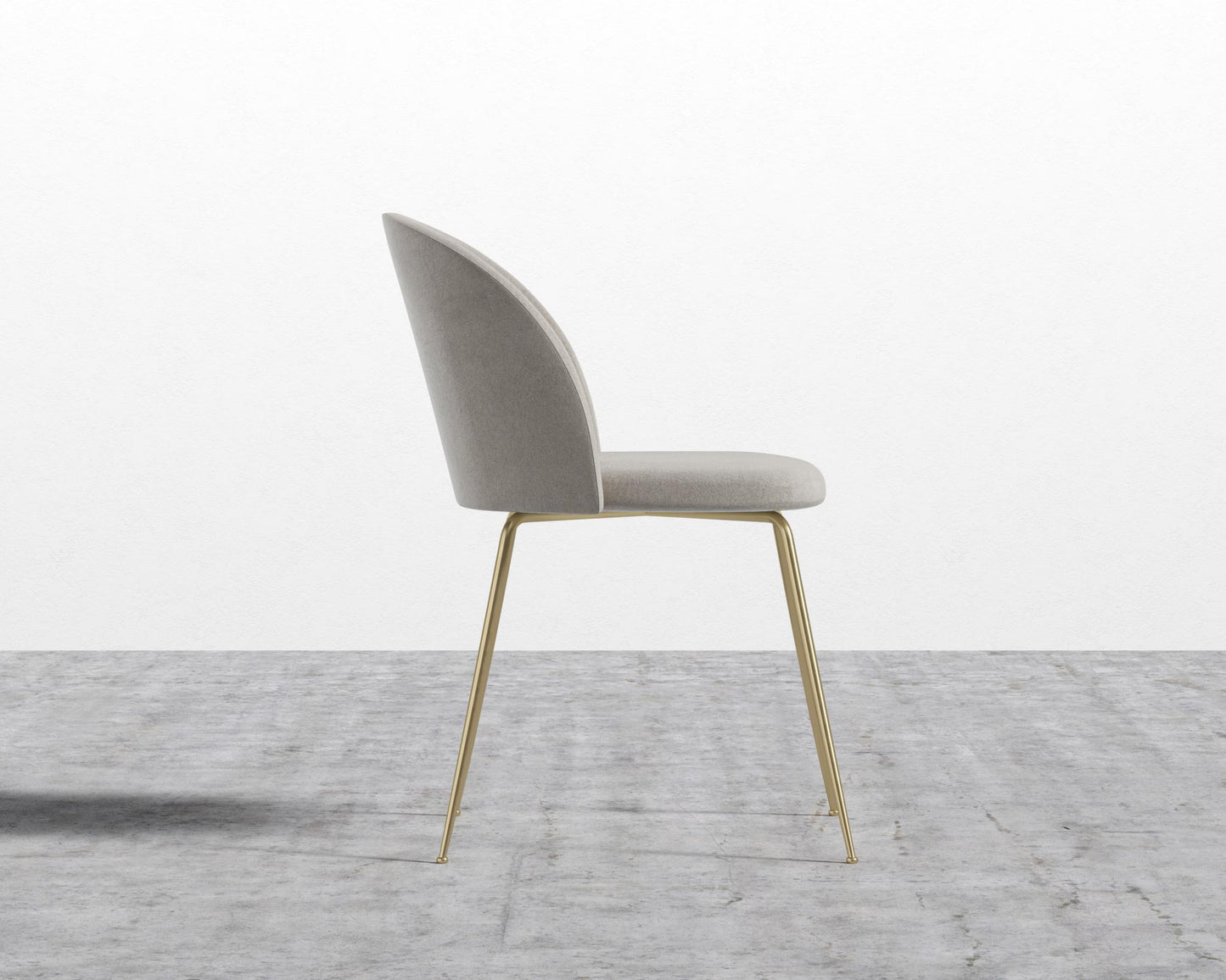 Iris Chair - Venice Vegan Suede - Latte - Brass Base