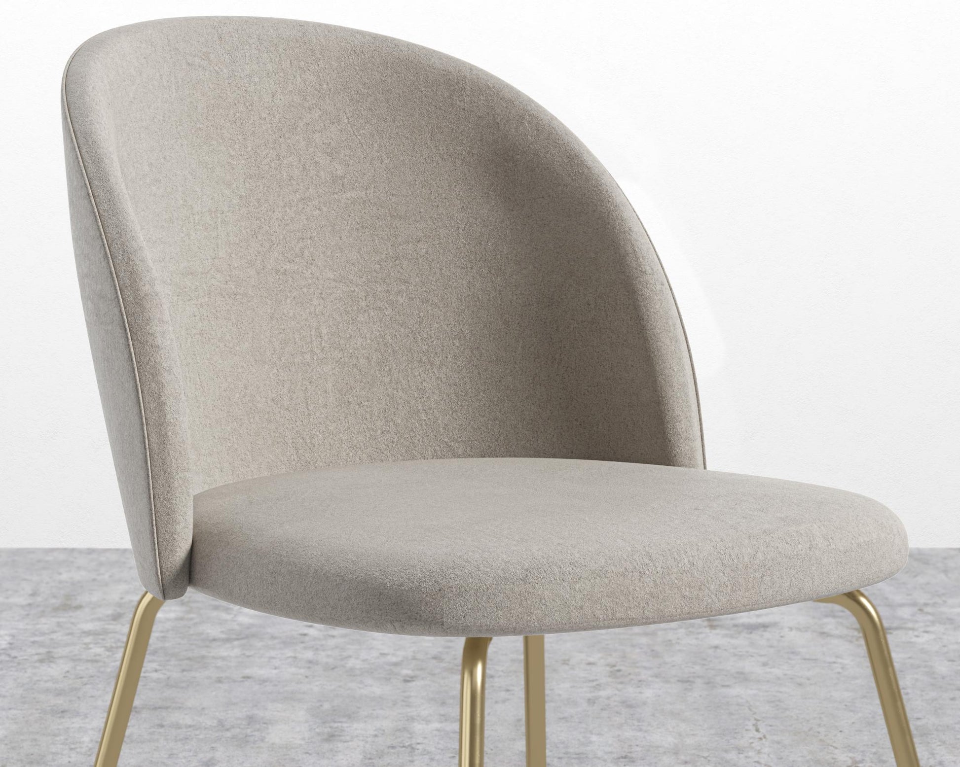 Iris Chair - Venice Vegan Suede - Latte - Brass Base