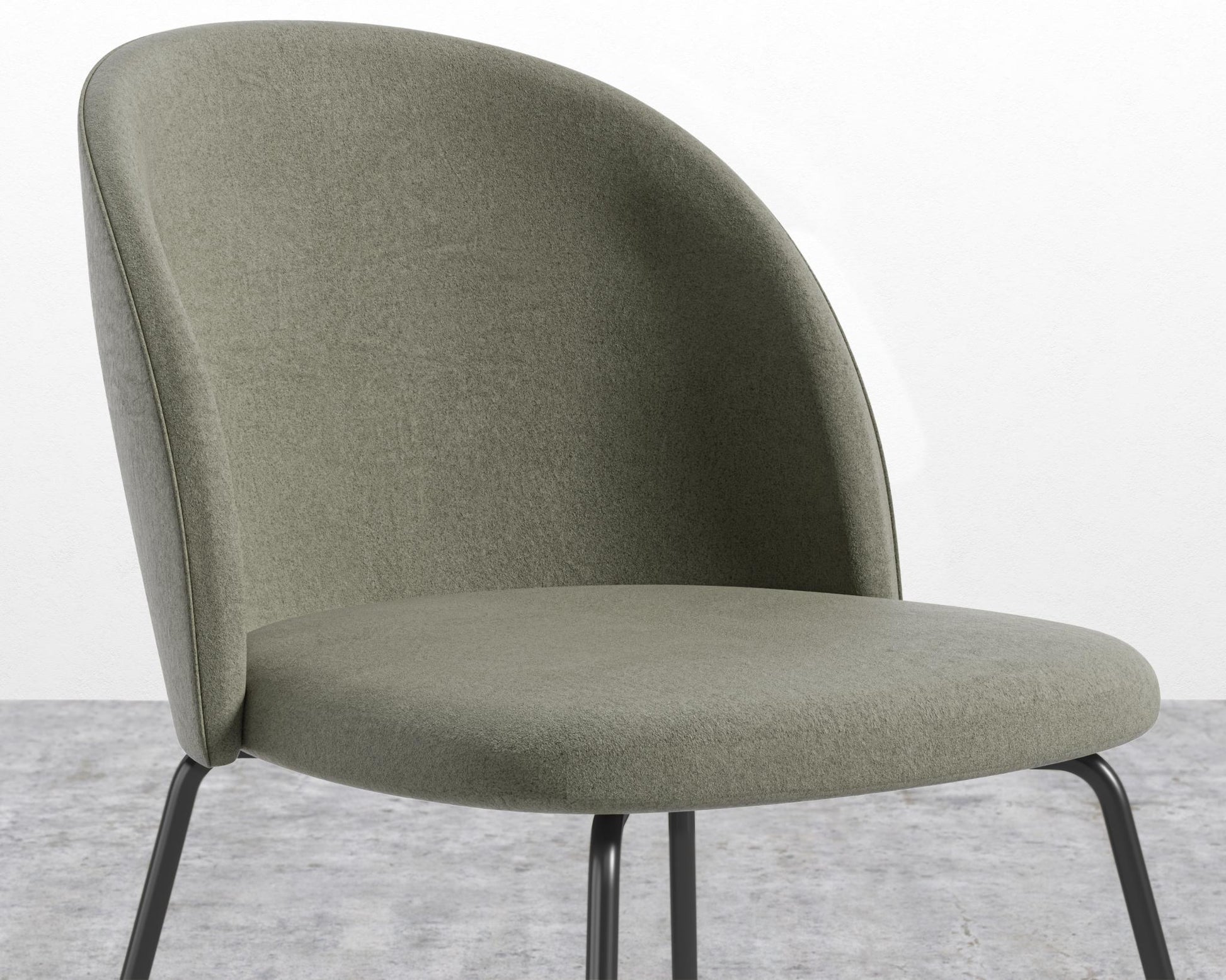 Iris Chair - Venice Vegan Suede - Sage- Black Base
