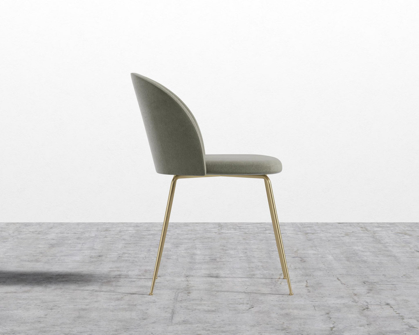 Iris Chair - Venice Vegan Suede - Sage - Brass Base