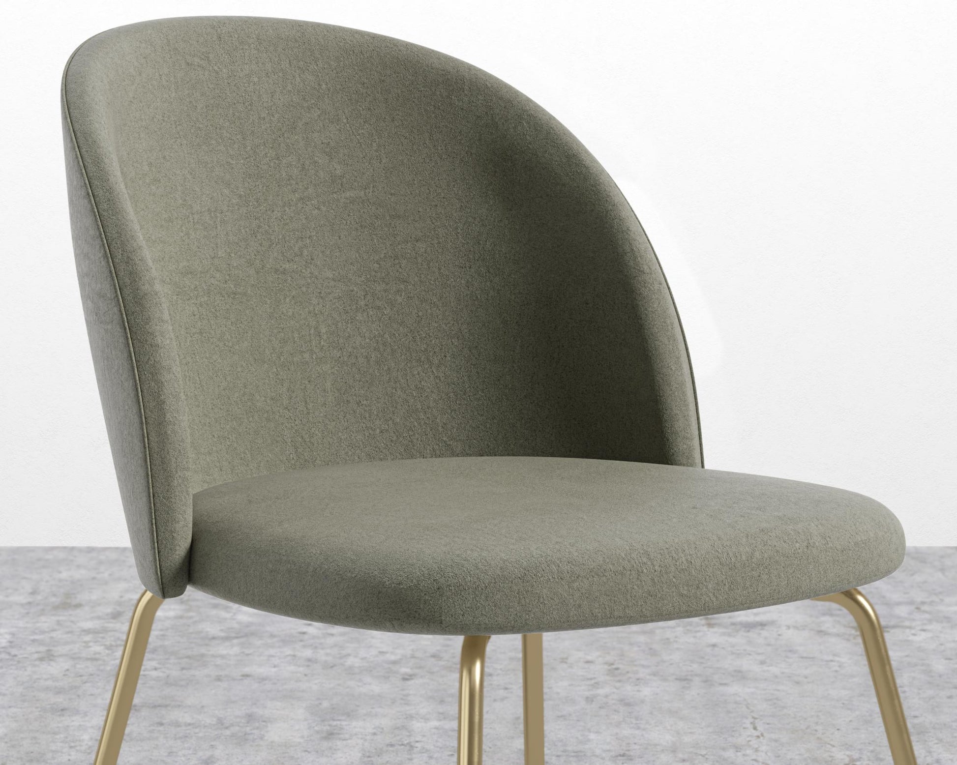 Iris Chair - Venice Vegan Suede - Sage - Brass Base