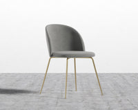 Iris Chair - Venice Vegan Suede - Strato - Brass Base
