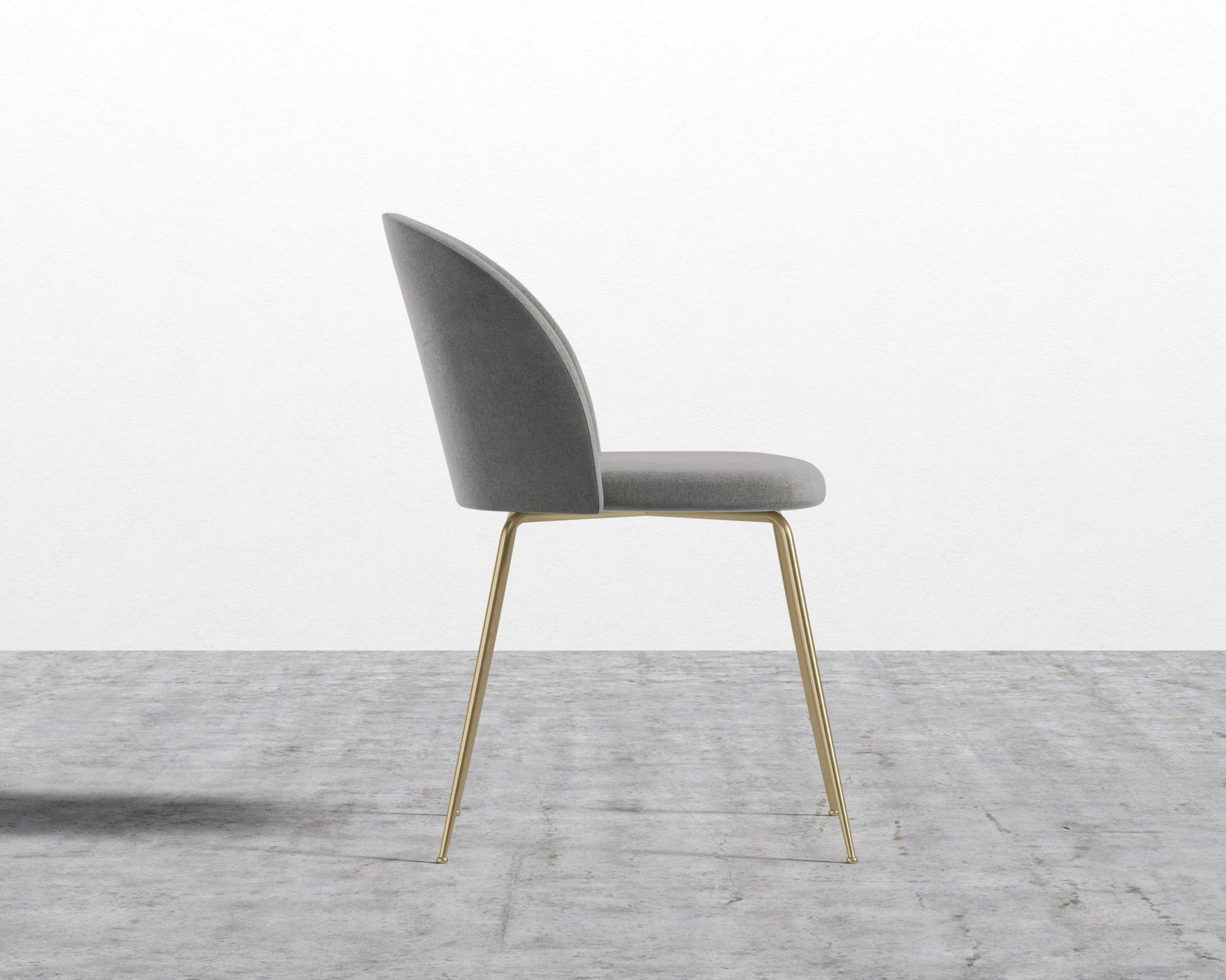 Iris Chair - Venice Vegan Suede - Strato - Brass Base