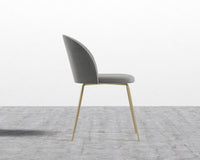 Iris Chair - Venice Vegan Suede - Strato - Brass Base