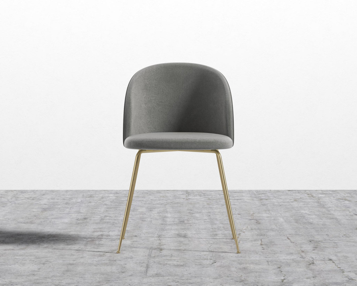 Iris Chair - Venice Vegan Suede - Strato - Brass Base