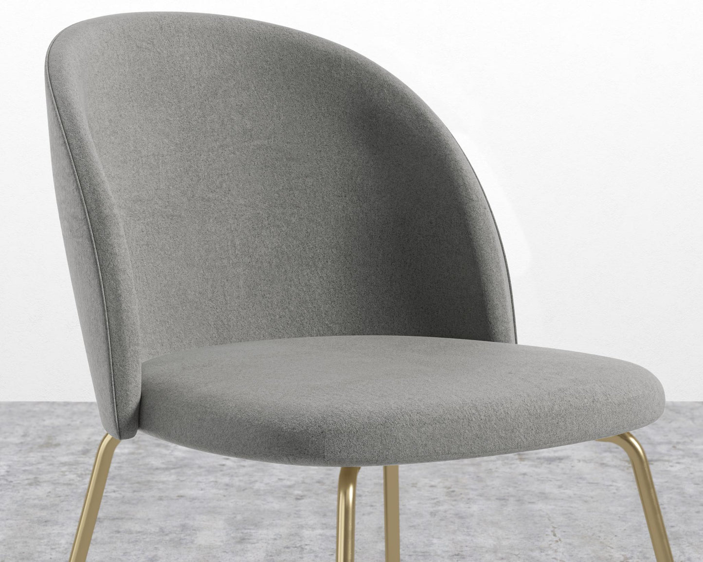 Iris Chair - Venice Vegan Suede - Strato - Brass Base