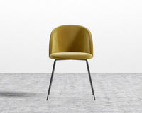 Iris Chair - Plush Velvet - Golden Beryl - Black Base