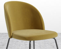Iris Chair - Plush Velvet - Golden Beryl - Black Base
