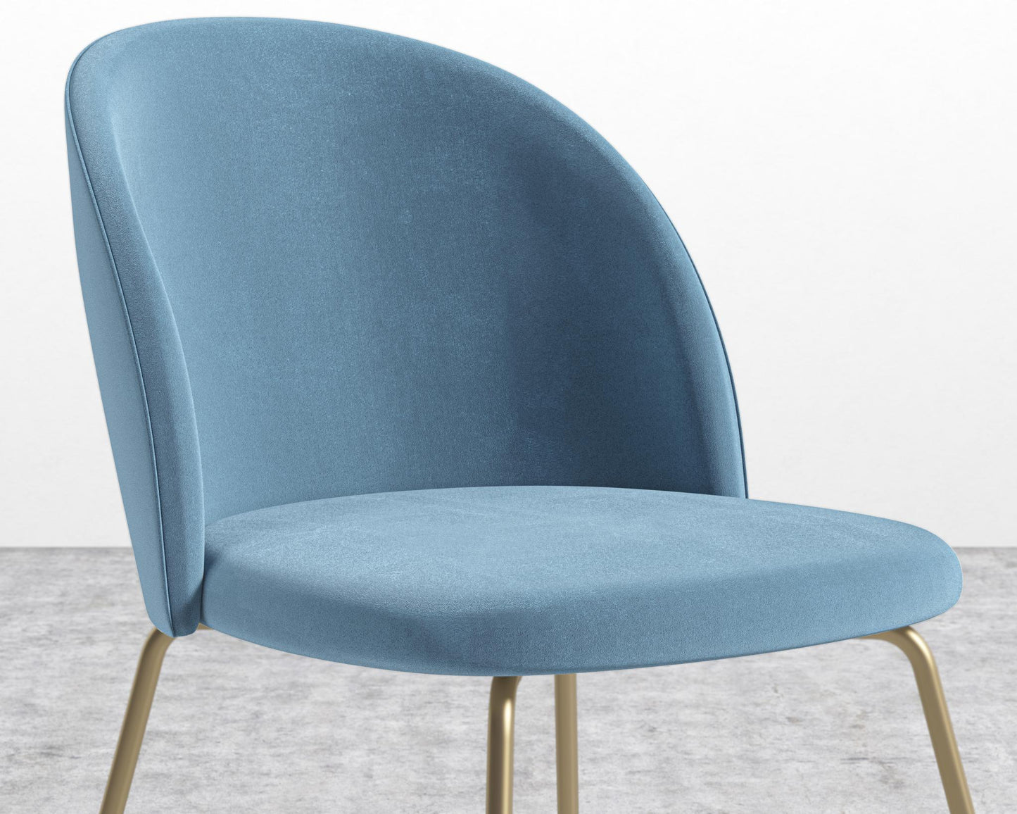 Iris Chair - Plush Velvet - Solstice - Brass Base