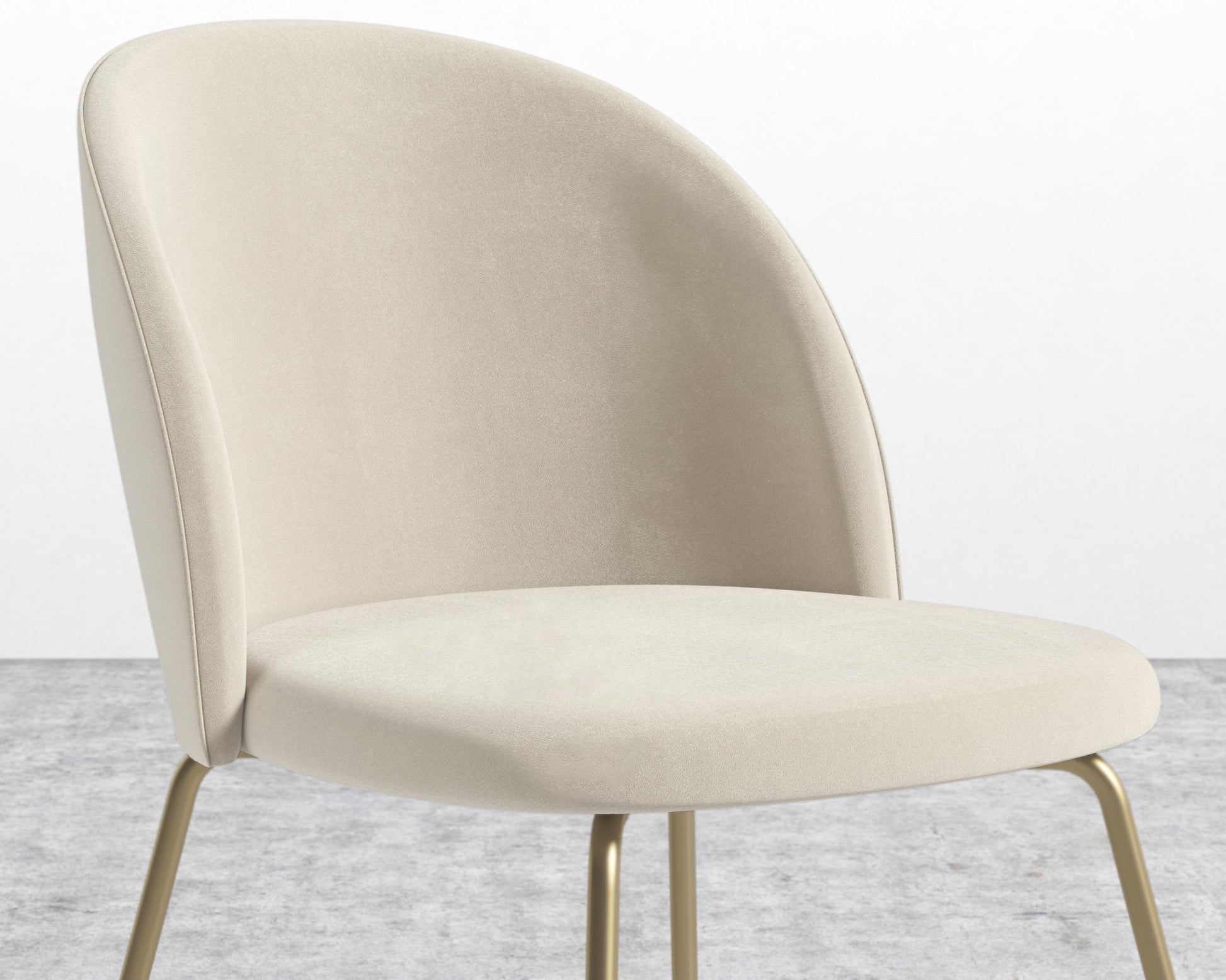 Iris Chair - Plush Velvet - Warm taupe - Brass