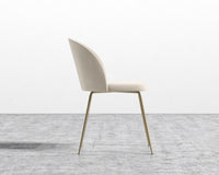 Iris Chair - Plush Velvet - Warm taupe - Brass