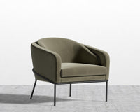 Angelo Lounge Chair - Signature Plush Velvet - Olive Green - Black Frame