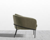 Angelo Lounge Chair - Signature Plush Velvet - Olive Green - Black Frame
