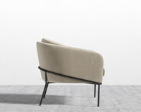 Angelo Lounge Chair - Signature Plush Velvet - Warm Taupe - Black Frame