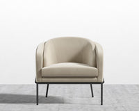 Angelo Lounge Chair - Signature Plush Velvet - Warm Taupe - Black Frame