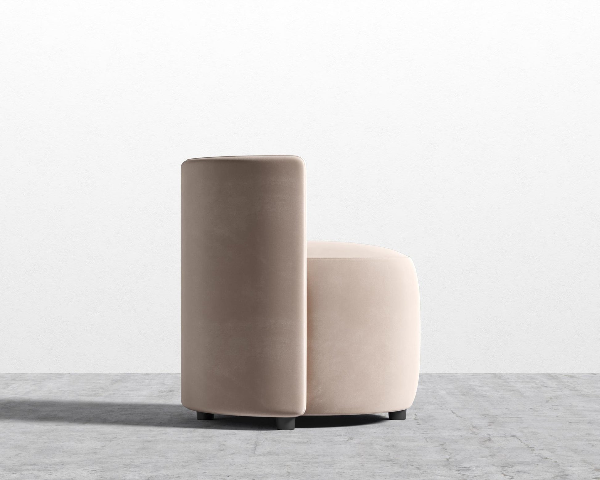 Nova Lounge Chair -  Plush Velvet - Blush