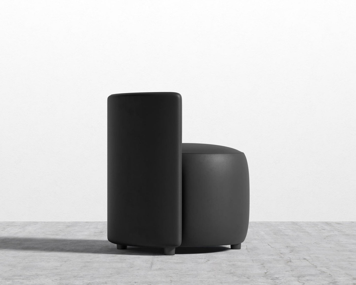 Nova Lounge Chair -  Microfiber Trento - Jet Black