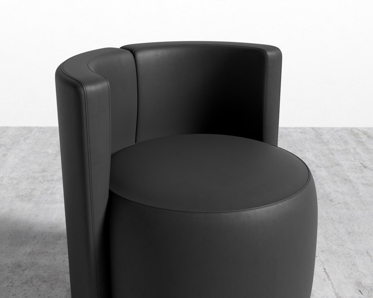 Nova Lounge Chair -  Microfiber Trento - Jet Black
