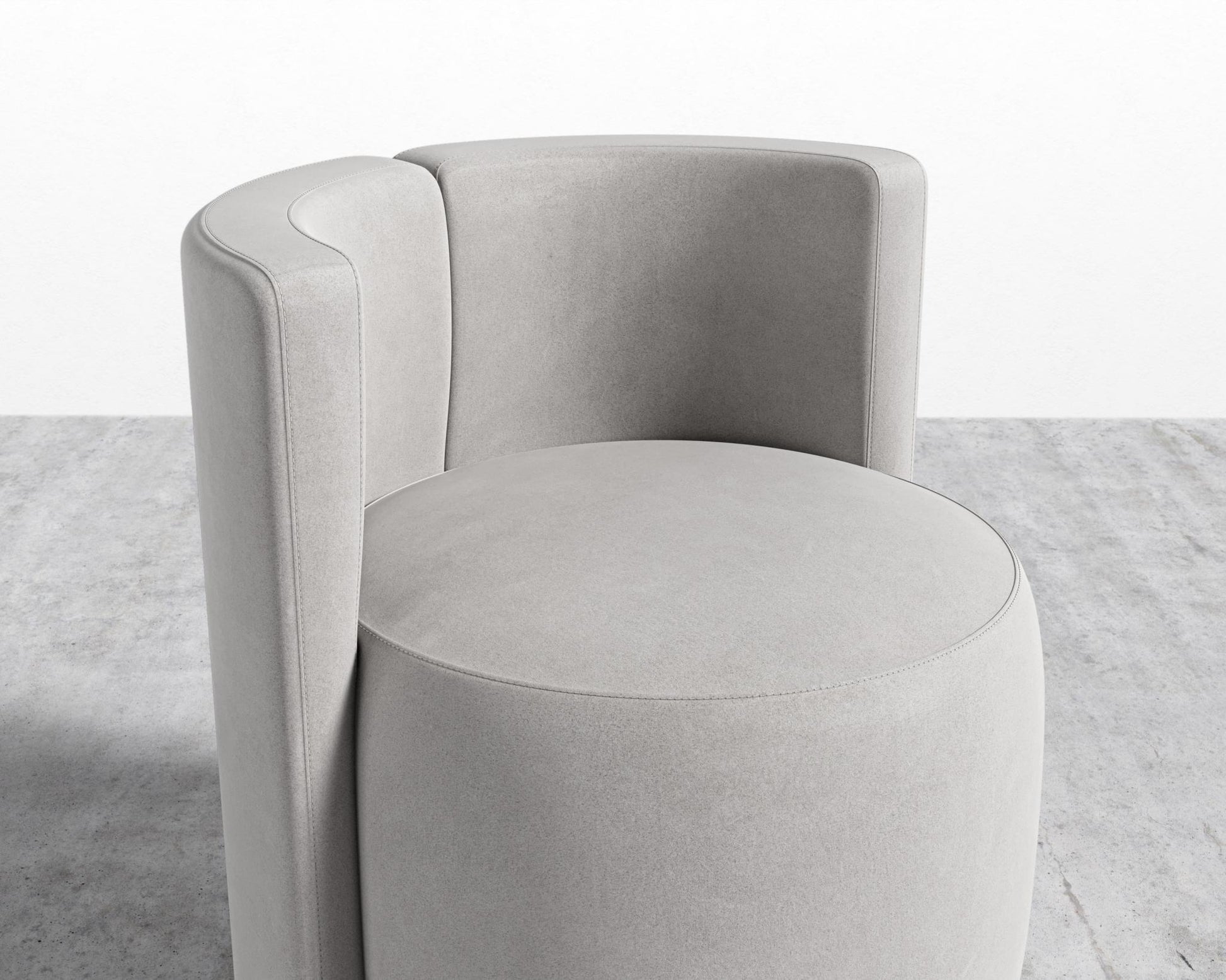 Nova Lounge Chair - Venice Vegan Suede - Chiffon