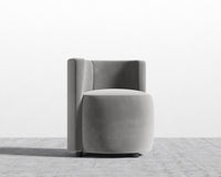 Nova Lounge Chair -  Plush Velvet - Glacier Grey