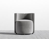 Nova Lounge Chair -  Plush Velvet - Glacier Grey