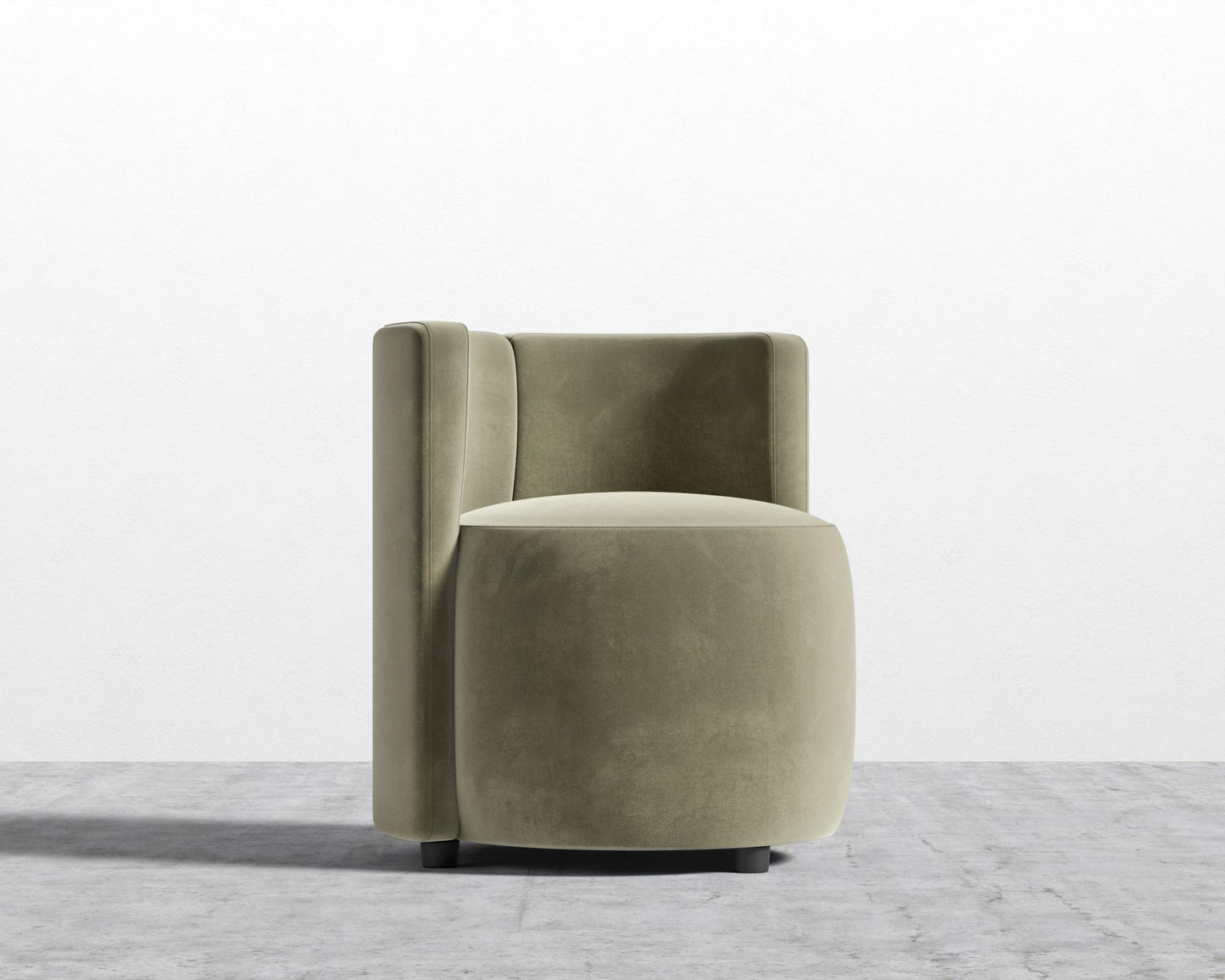 Nova Lounge Chair - Plush Velvet - Olive Green