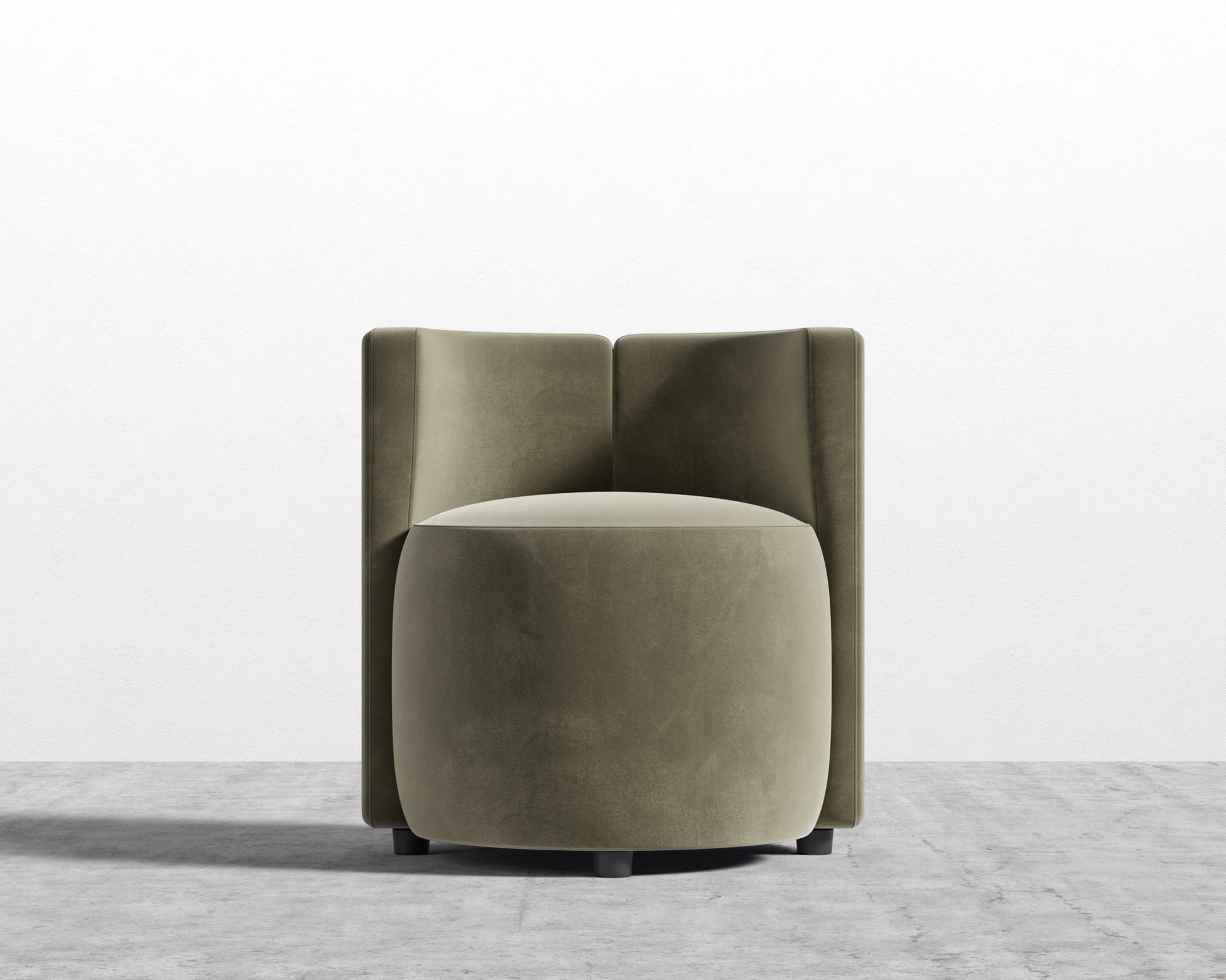 Nova Lounge Chair - Plush Velvet - Olive Green