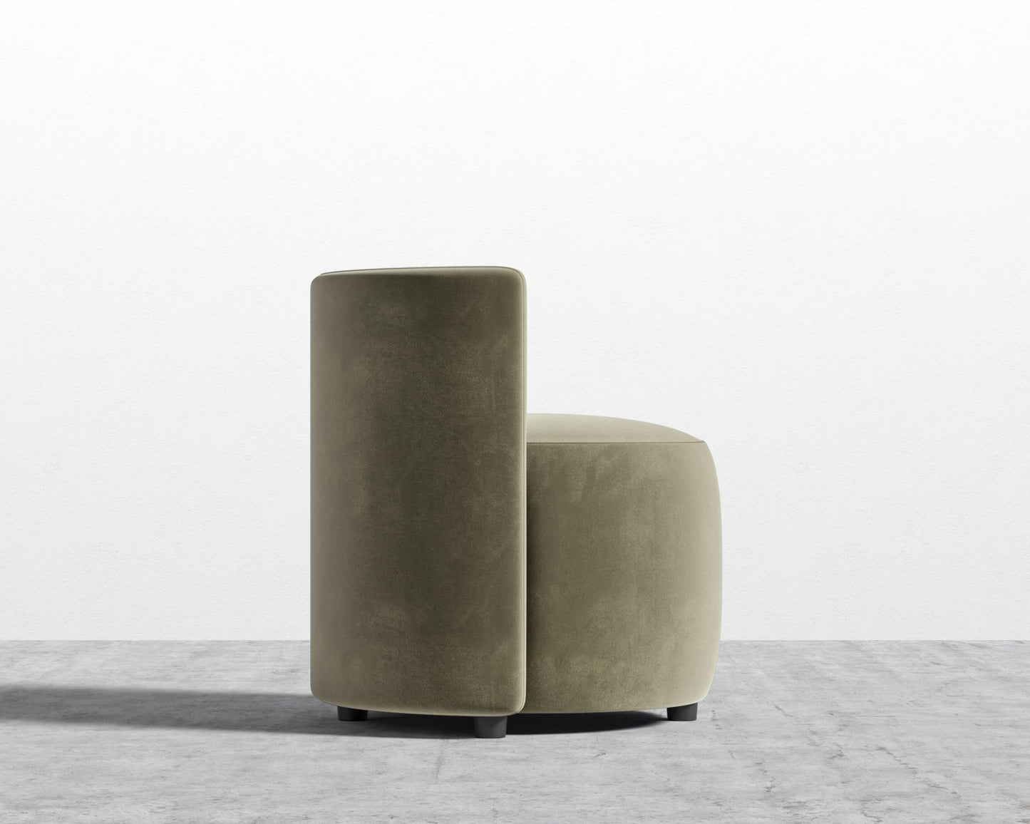 Nova Lounge Chair - Plush Velvet - Olive Green