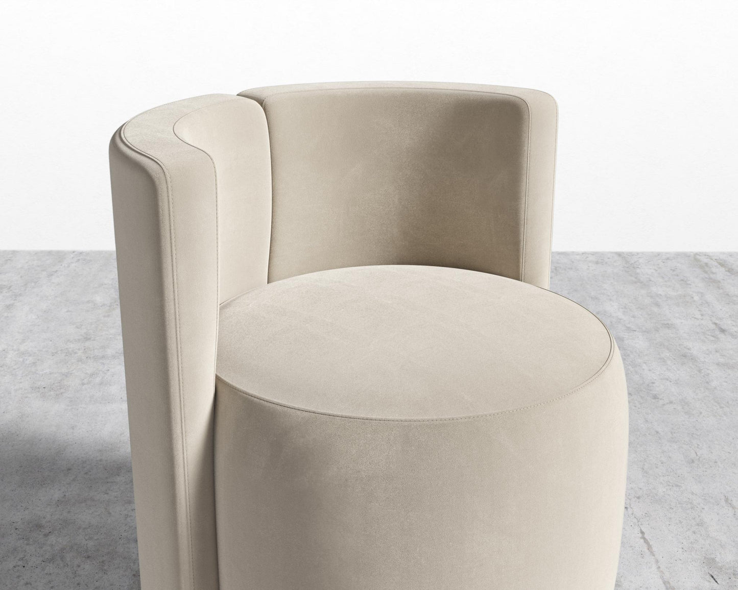 Nova Lounge Chair - Plush Velvet - Warm Taupe