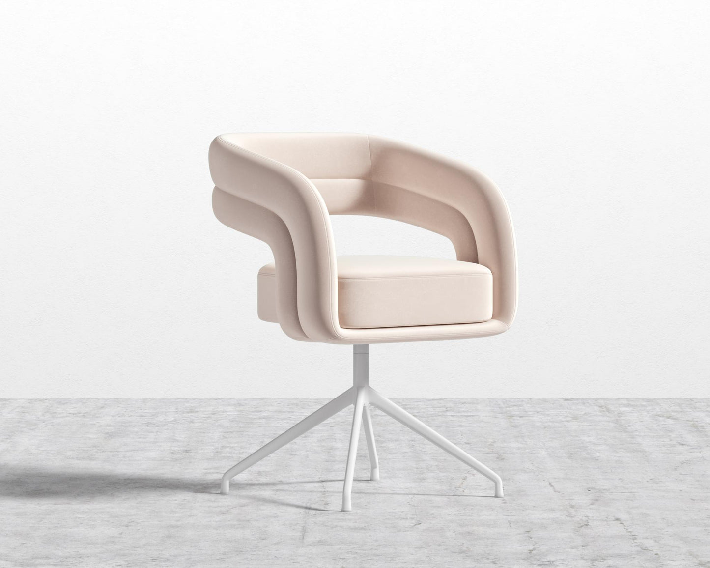 Mia Dining Chair - Plush Velvet - Blush