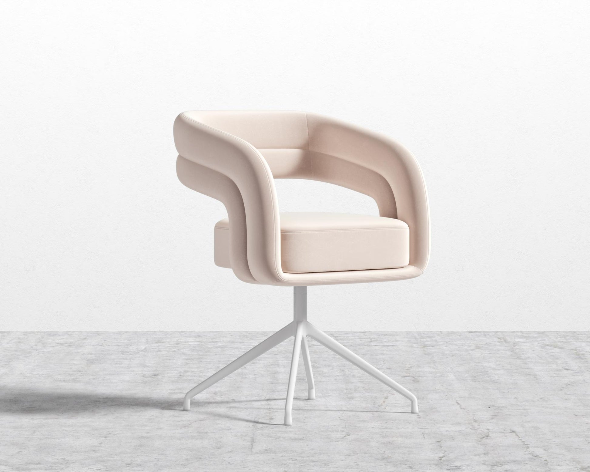 Mia Dining Chair - Plush Velvet - Blush