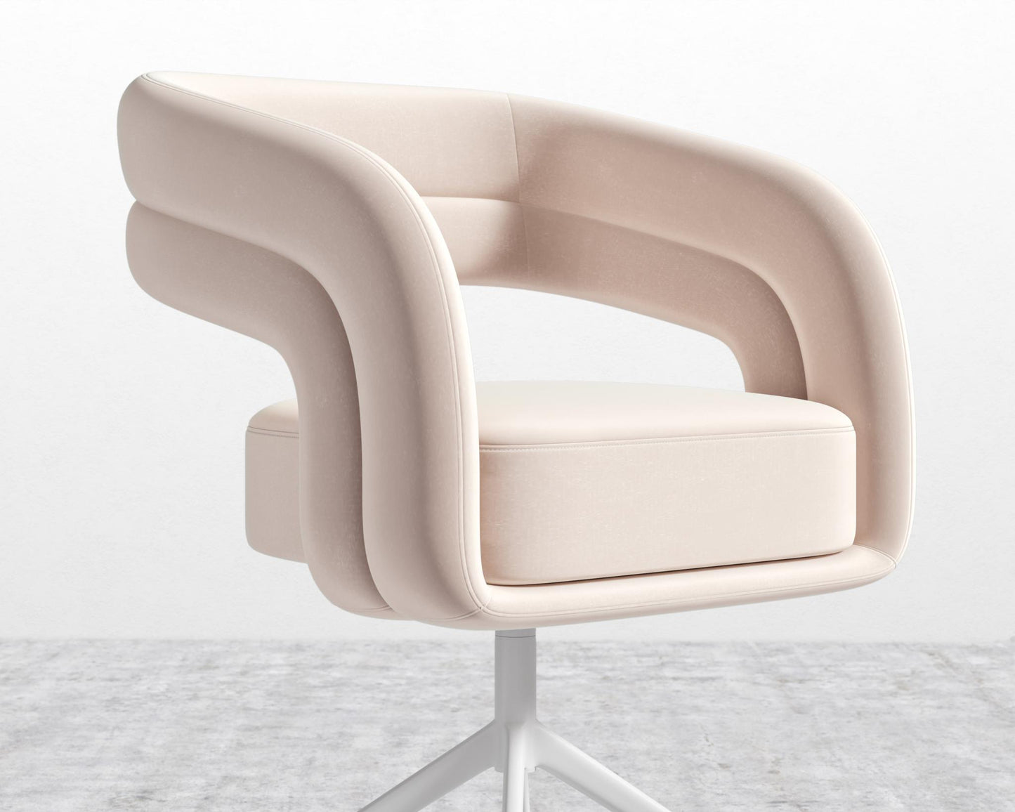 Mia Dining Chair - Plush Velvet - Blush