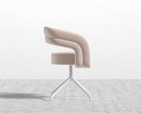 Mia Dining Chair - Plush Velvet - Blush