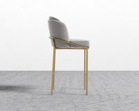 Angelo Bar Stool - Venice Suede - Chiffon - Gold Frame