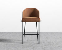 Angelo Bar Stool - Venice Suede - Cider - Black Frame