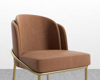 Angelo Bar Stool - Venice Suede - Cider - Gold Frame