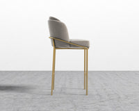 Angelo Bar Stool - Venice Suede - Latte - Gold Frame