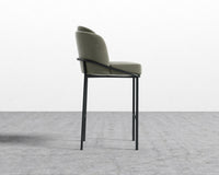 Angelo Bar Stool - Venice Suede - Sage - Black Frame