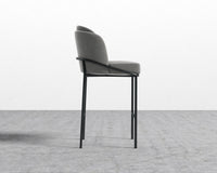 Angelo Bar Stool - Venice Suede - Strato - Black Frame