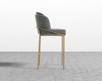 Angelo Bar Stool - Venice Suede - Strato - Gold Frame